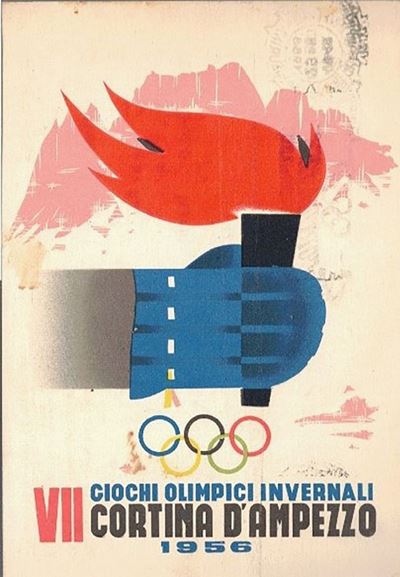 Cartolina Originale Illustrata VII Giochi Olimpici Invernali