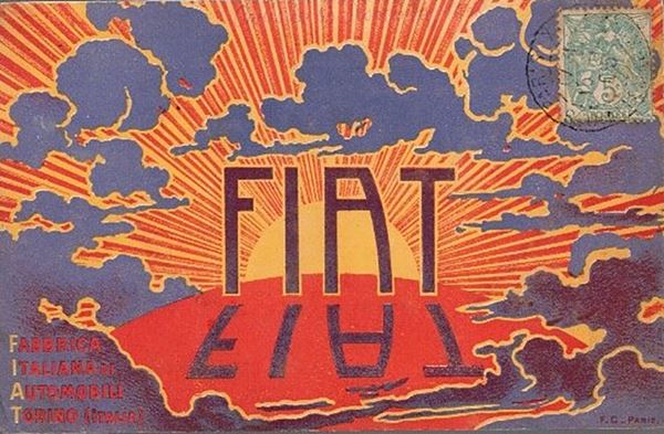 Cartolina pubblicitaria Fiat originale e introvabile 