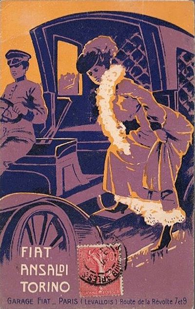 Cartolina Postale Pubblicitaria Fiat Originale Rarissima