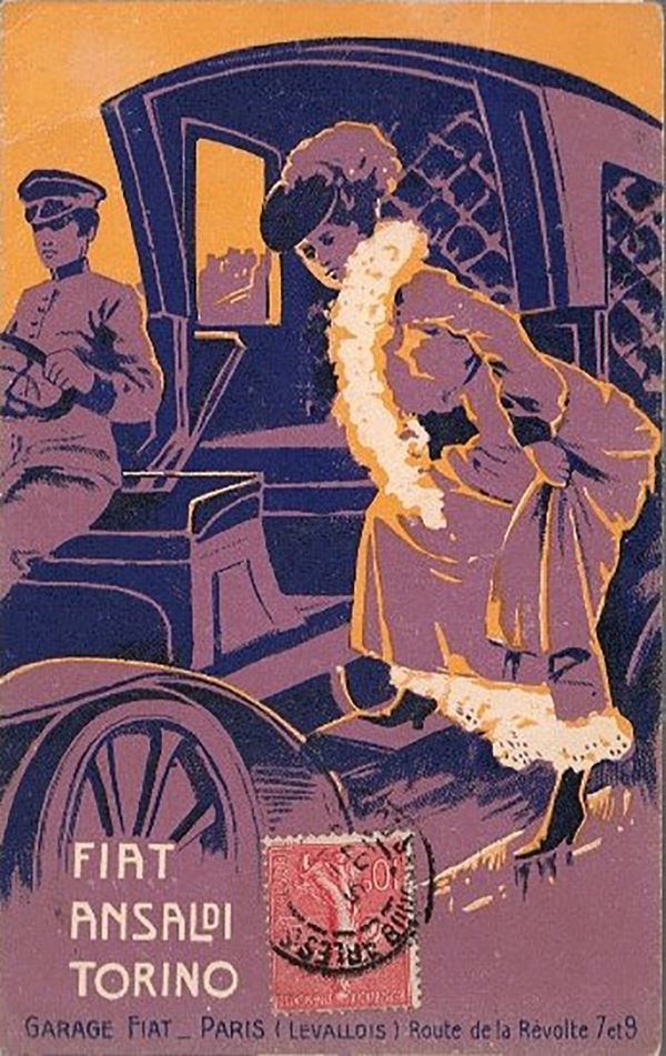Cartolina postale pubblicitaria Fiat originale rarissima