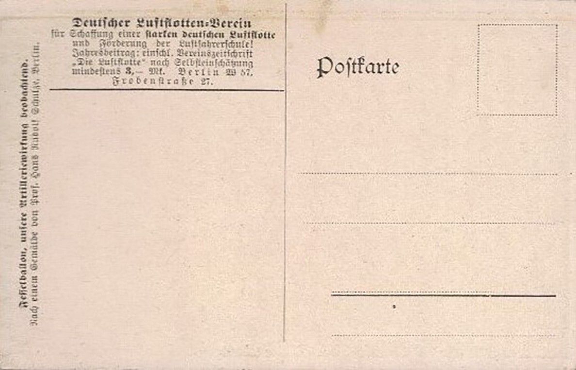 Cartolina Fotografica Dell'associazione Tedesca Flotta Aerea