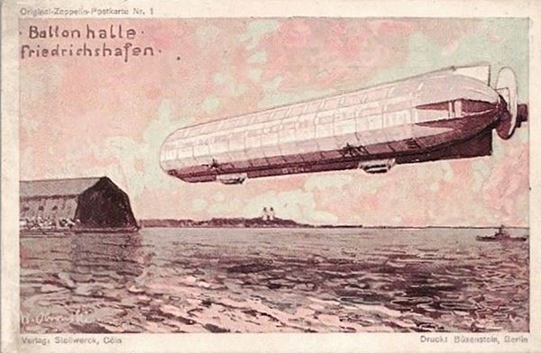 Zeppelin Ballon original postcard