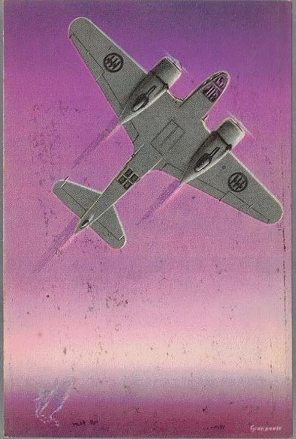 Cartolina aeroplani Caproni