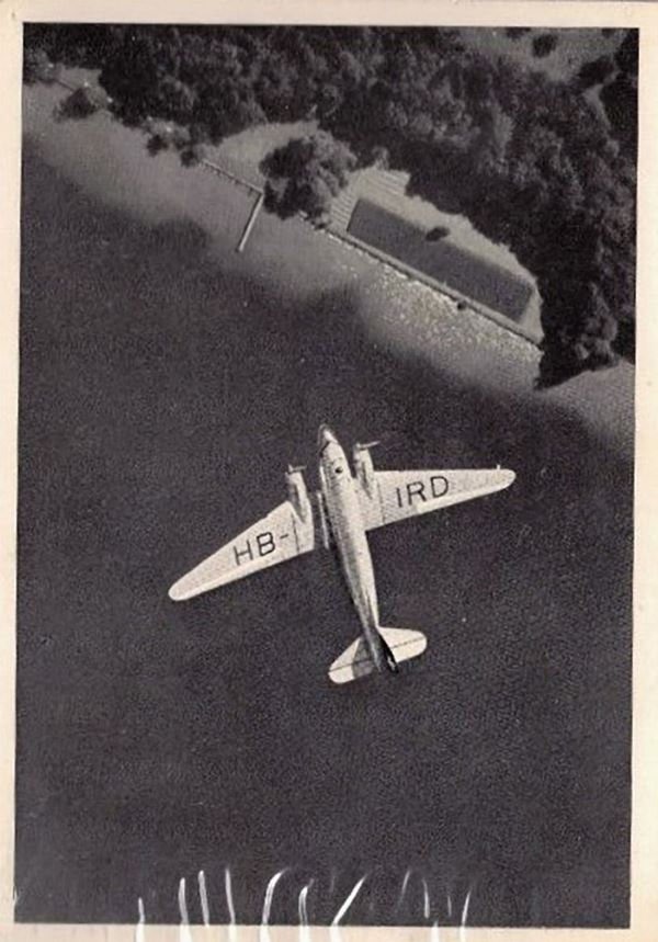 Aerial photo postcard