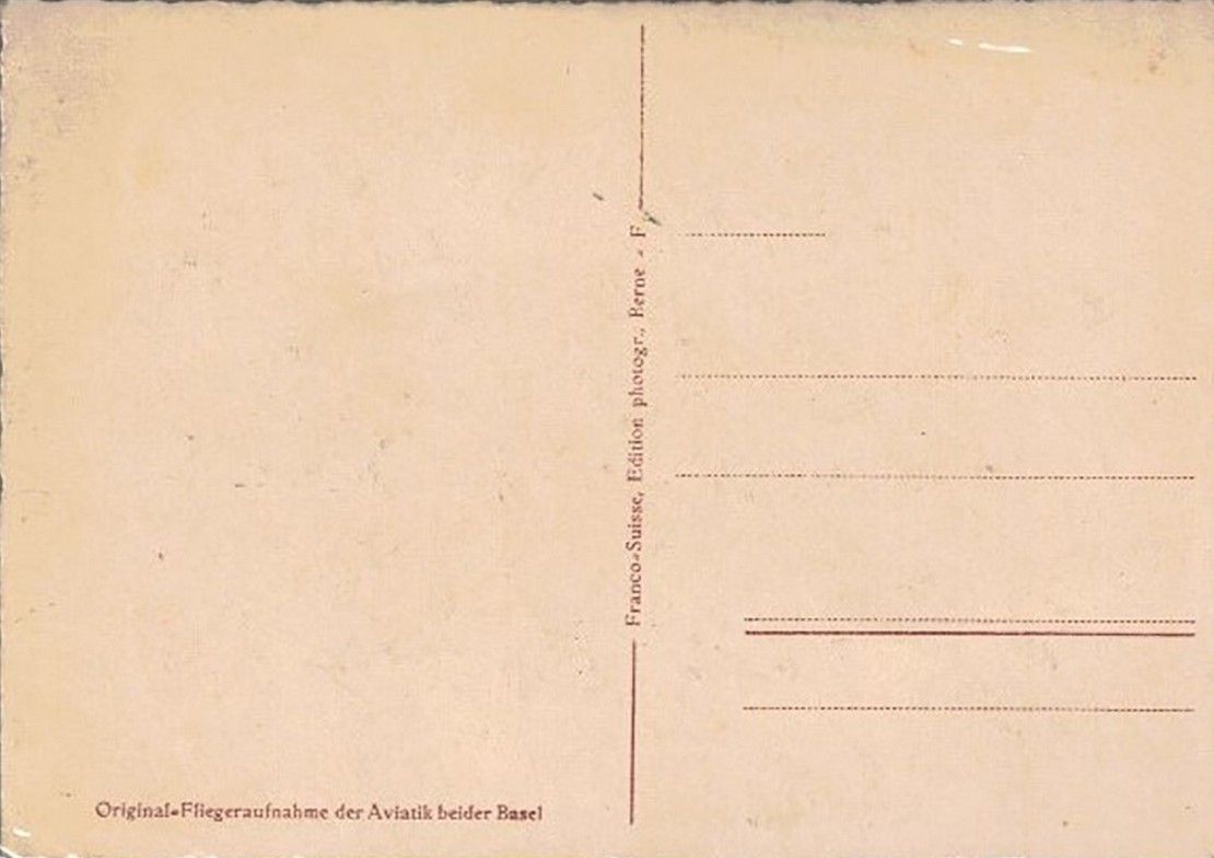 Cartolina Fotografica Zeppelin G 822 Sorvola Basilea