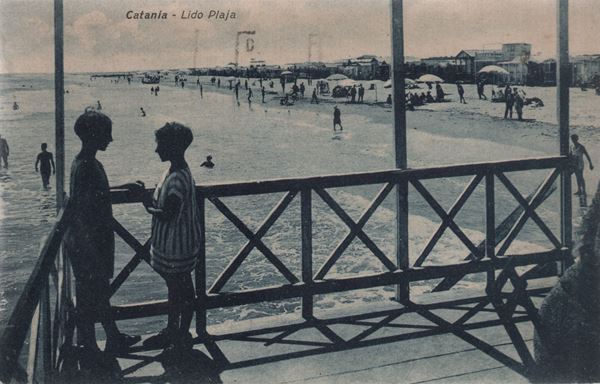Catania color photographic postcard