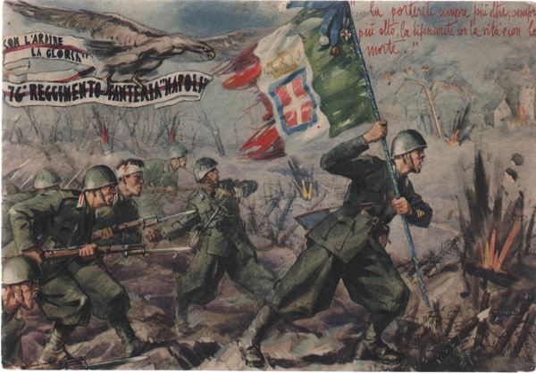 Postcard 76 "Naples" Infantry Regiment