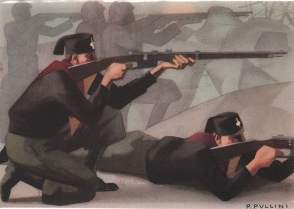 Pre-military futurism postcard