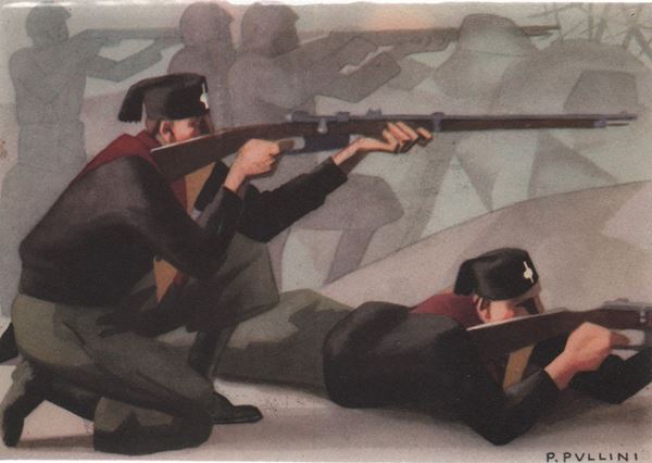 Cartolina premilitare futurismo