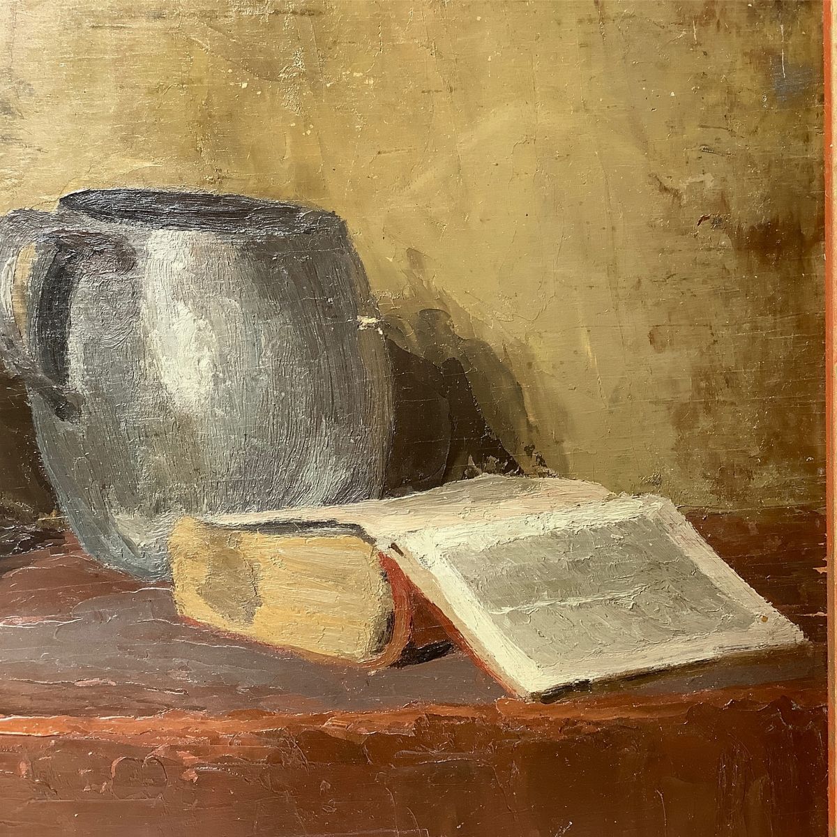 Natura morta con mandolino, libro e brocca