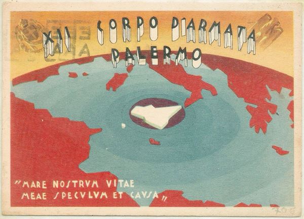 Original postcard 12th Palermo Army Corps