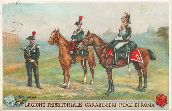 Cartolina originale legione territoriale carabinieri reali di Roma