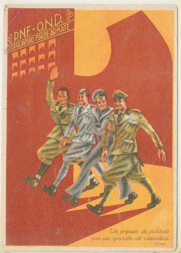 Original postcard P.N.F. O.N.D. Afterwork Armed Forces