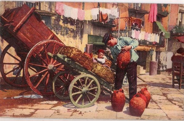 Cartolina fotografica tipica Napoli