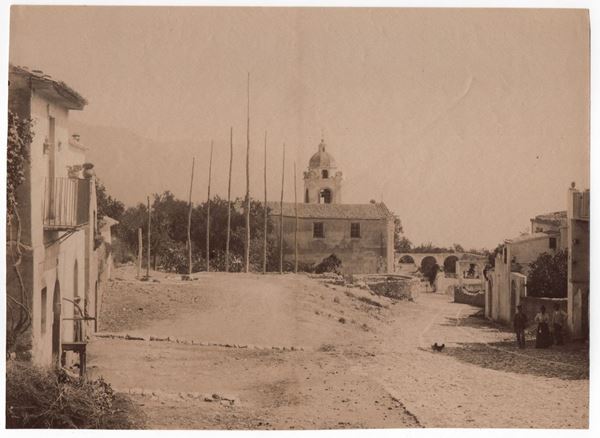 Wilhelm Von Gloeden - Veduta della chiesa in via San Pancrazio di Taormina
