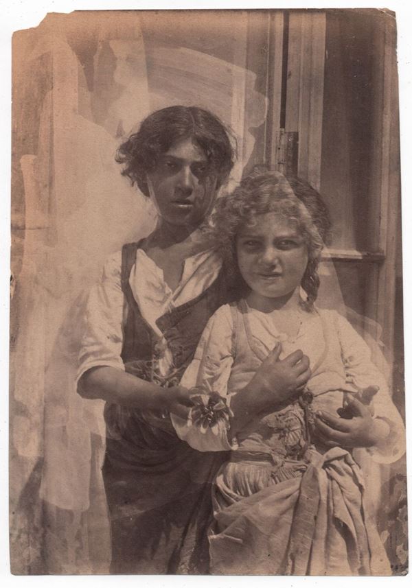 Wilhelm Von Gloeden - Two little girls close together