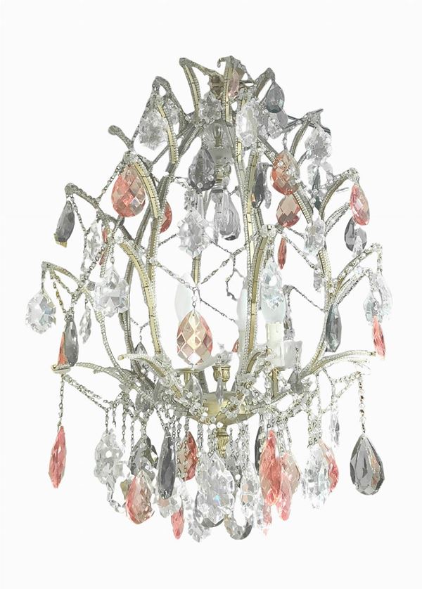 Metal structure chandelier