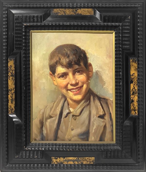 Enrico Frattini - Ritratto di ragazzo a mezzobusto