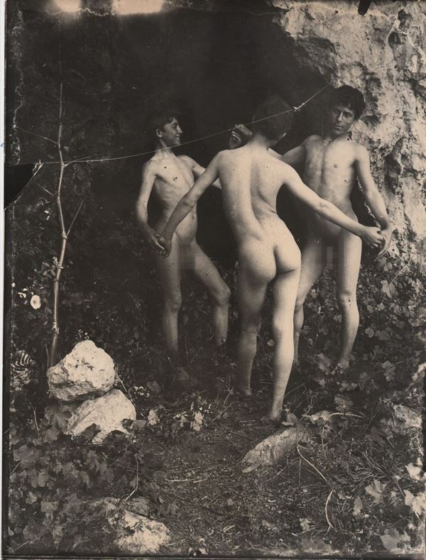 Wilhelm Von Gloeden - Nudo di tre ragazzi