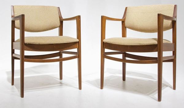 Pair of Gio Ponti style armchairs.
