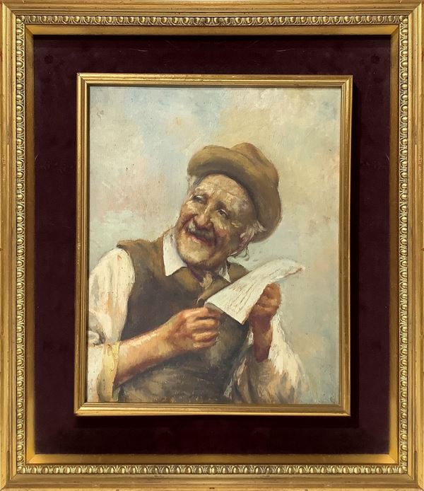 Old man with letter