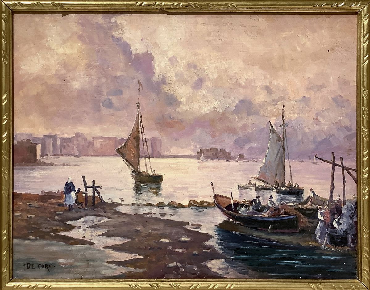 Nicolas De Corsi - Marina con Barche