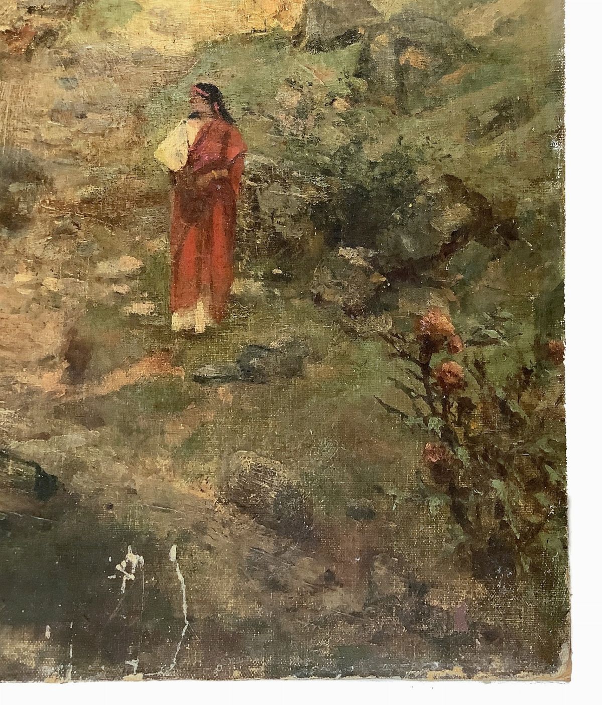 Luigi di Giovanni - Paesaggio con Donna in Abiti Romani