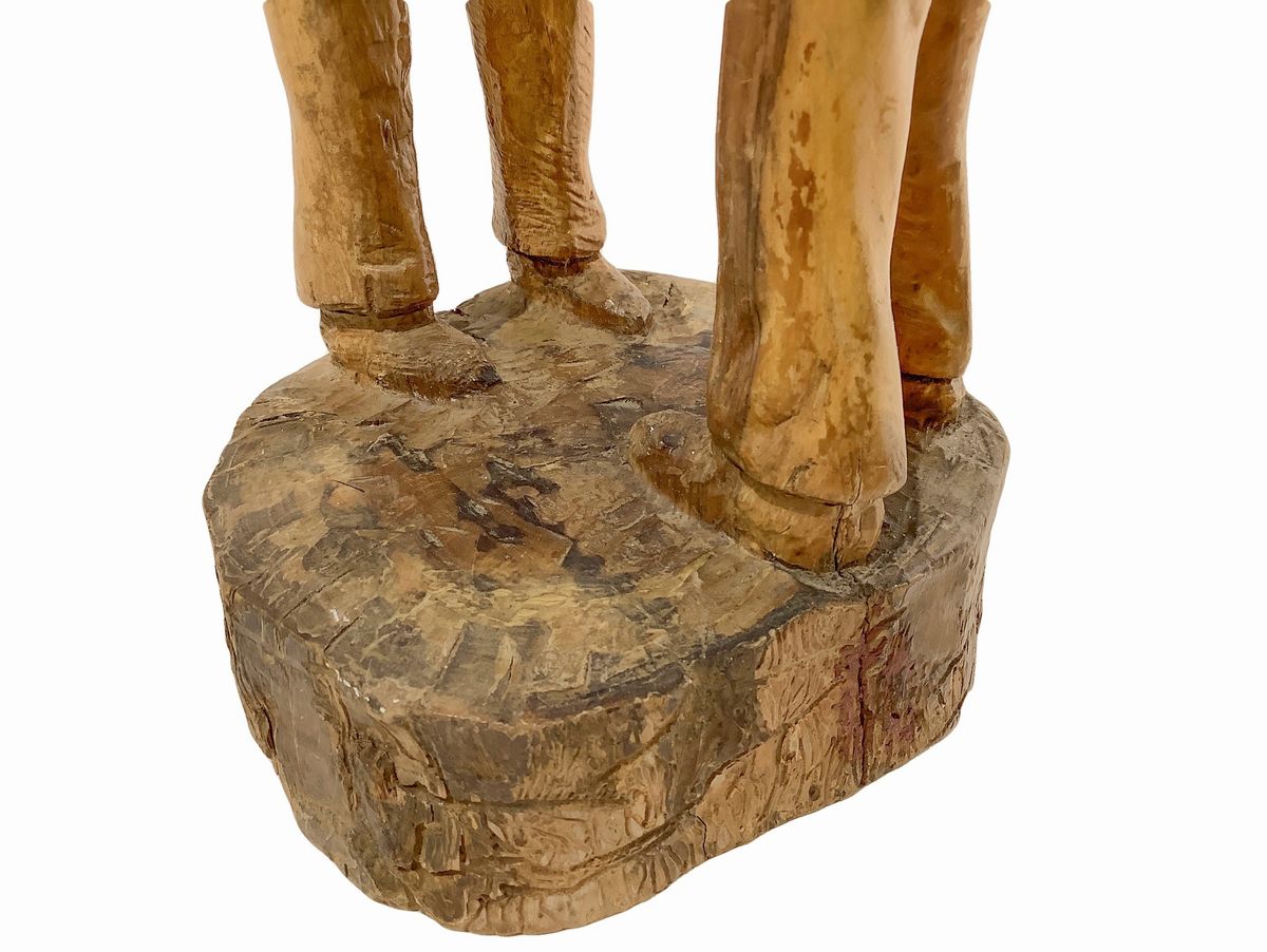 Scultura in Legno D'ulivo "L'amicizia"