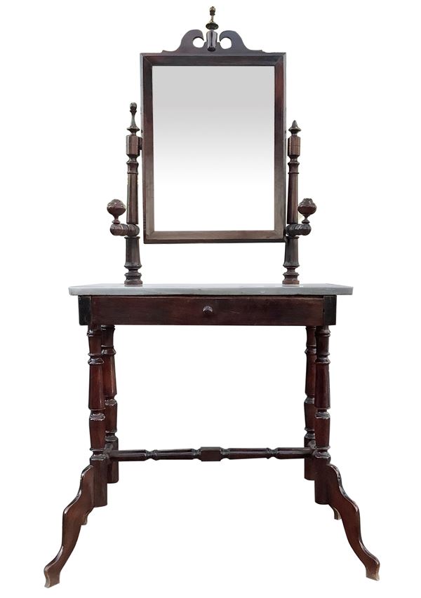Walnut wood dressing table