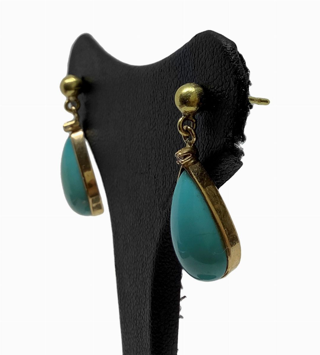 Orecchini in oro e turchesi