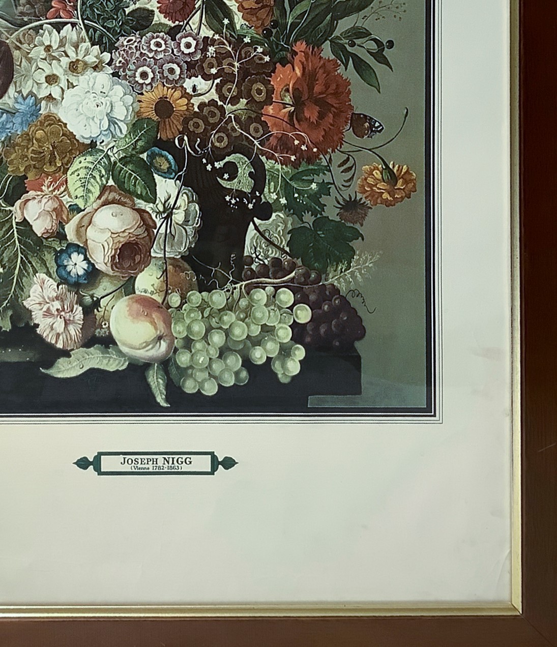 Joseph Nigg - Coppia di nature morte di fiori in vaso