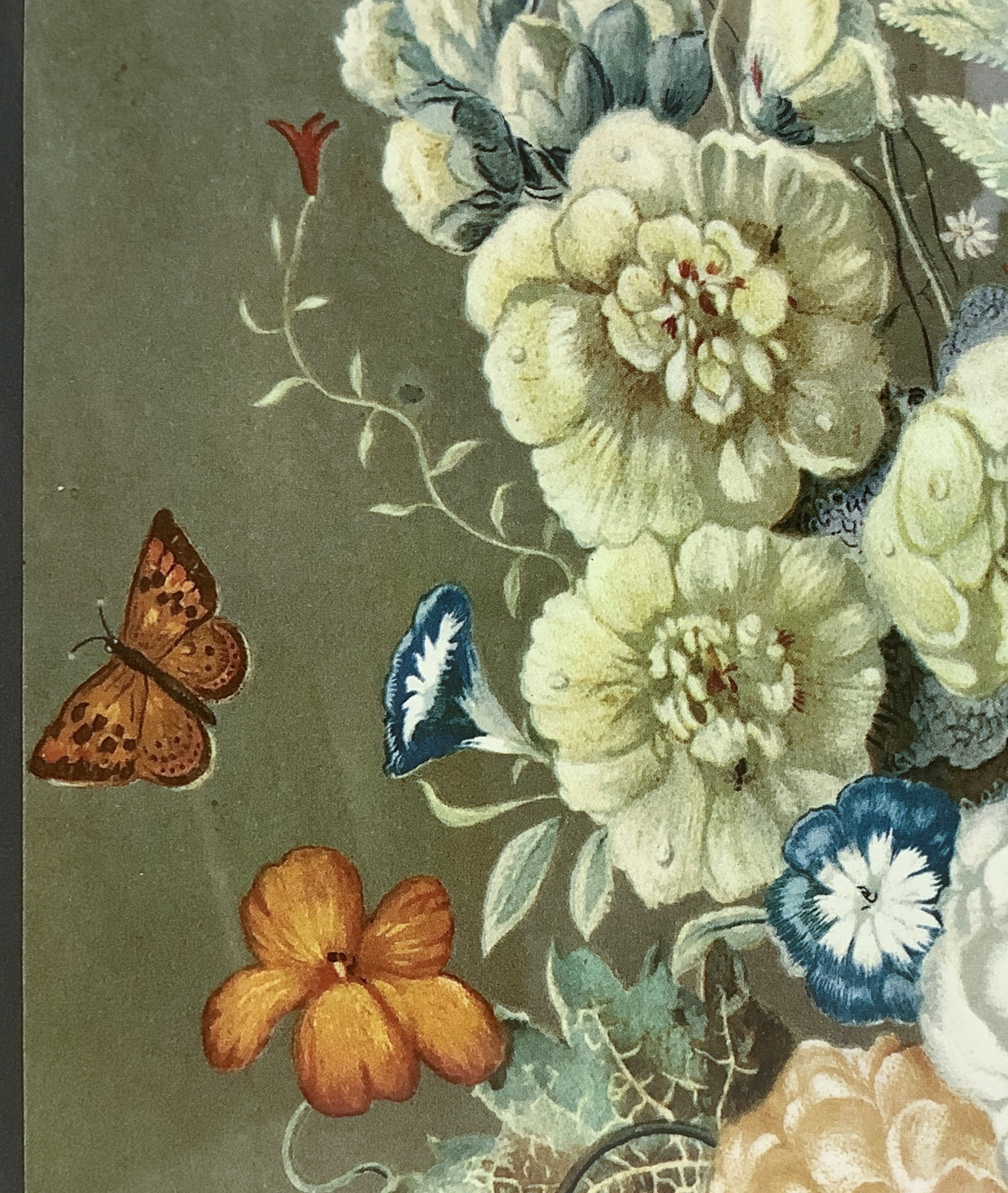 Joseph Nigg - Coppia di nature morte di fiori in vaso (cromolitografia)