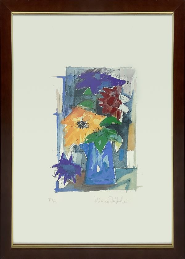Still life of flowers in a vase