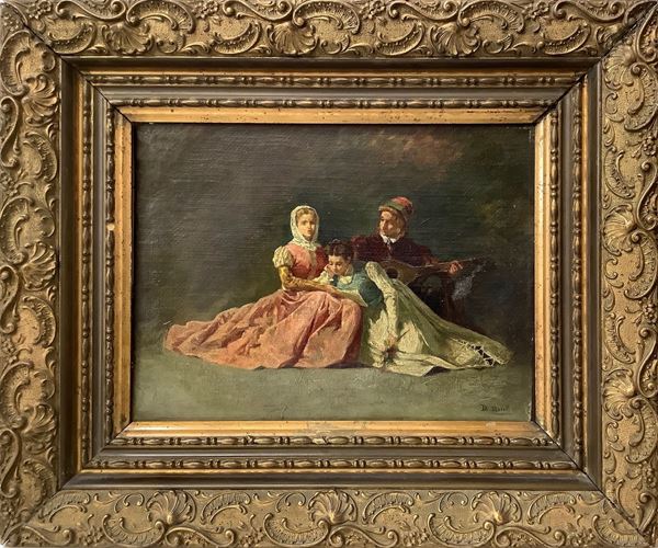Domenico Morelli - Characters intent on music and reading