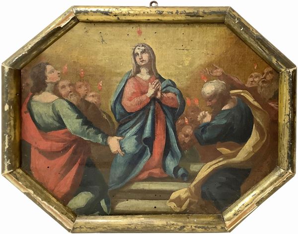 Madonna with apostles and the coming of the holy spirit