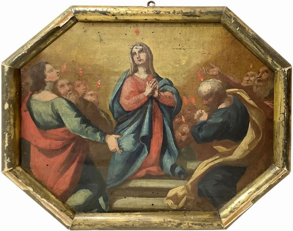 Madonna con apostoli e venuta dello spirito santo