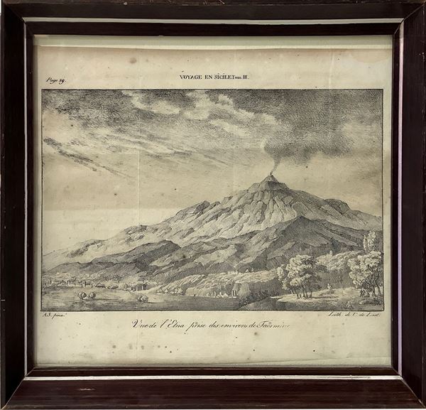 Vuede l'Etna prise des environs de Taormine