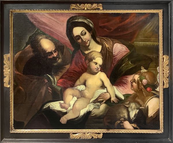 Valerio Castello - Holy family with San Giovannino