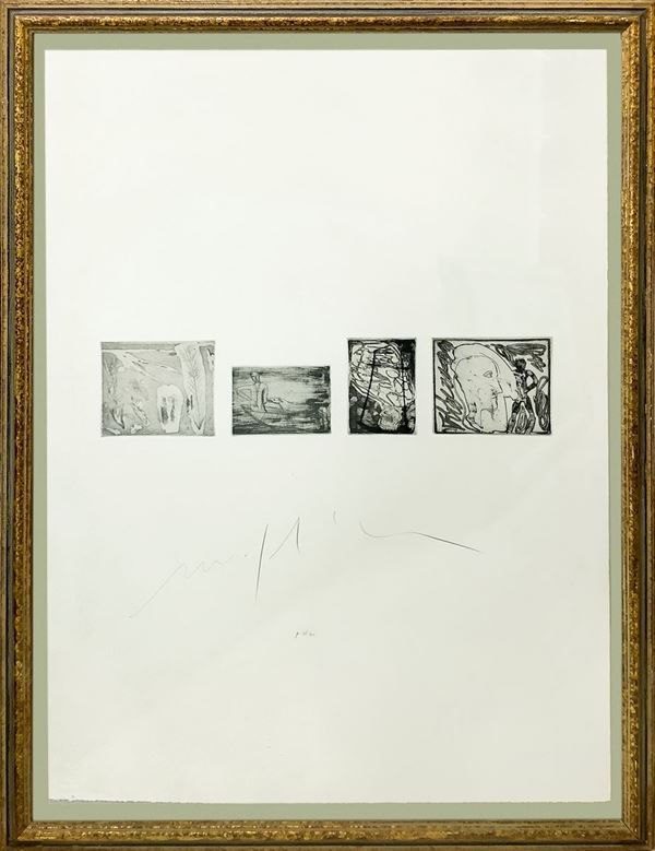 Mimmo Paladino - Prova d'autore in quattro riquadri