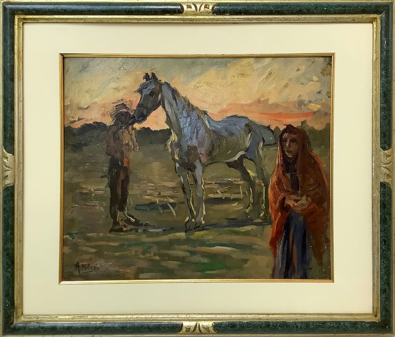 Alessandro Milesi - Cavallo con Personaggi