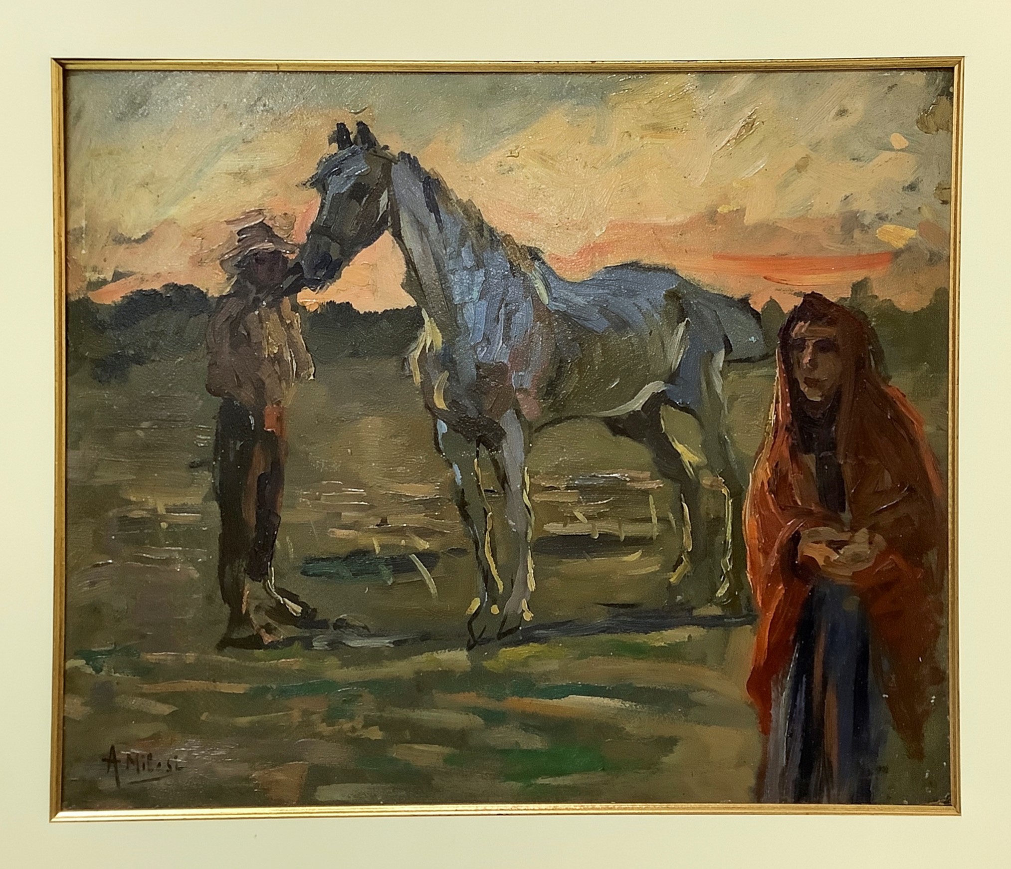 Alessandro Milesi - Cavallo con Personaggi