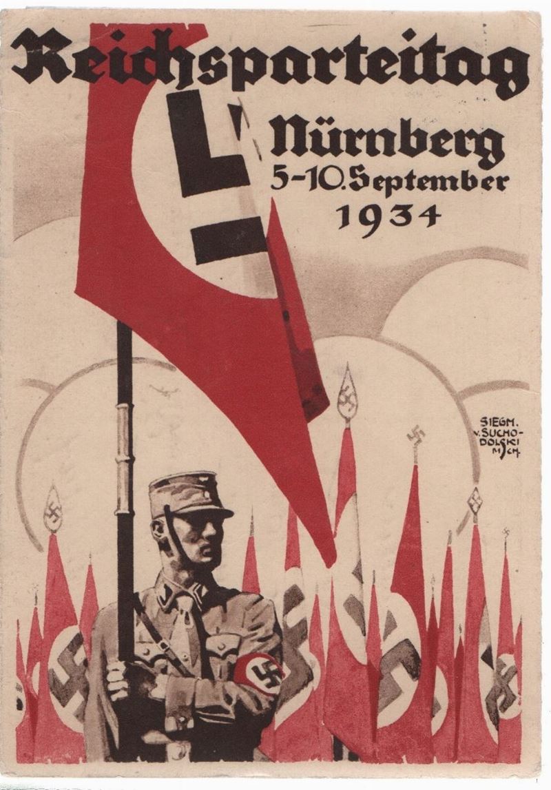 Cartolina Originale del Festival Congresso del Partito Nazista della r.s.D.a.p. a Norimberga