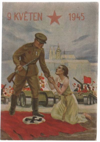 Cartolina Originale Liberazione di Praga dal Nazismo - 9 Maggio 1945