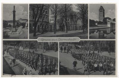 Cartolina Originale Propaganda - Saluti da Darmstadt