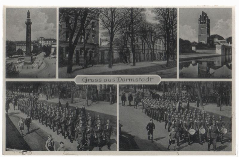 Cartolina Originale Propaganda - Saluti da Darmstadt