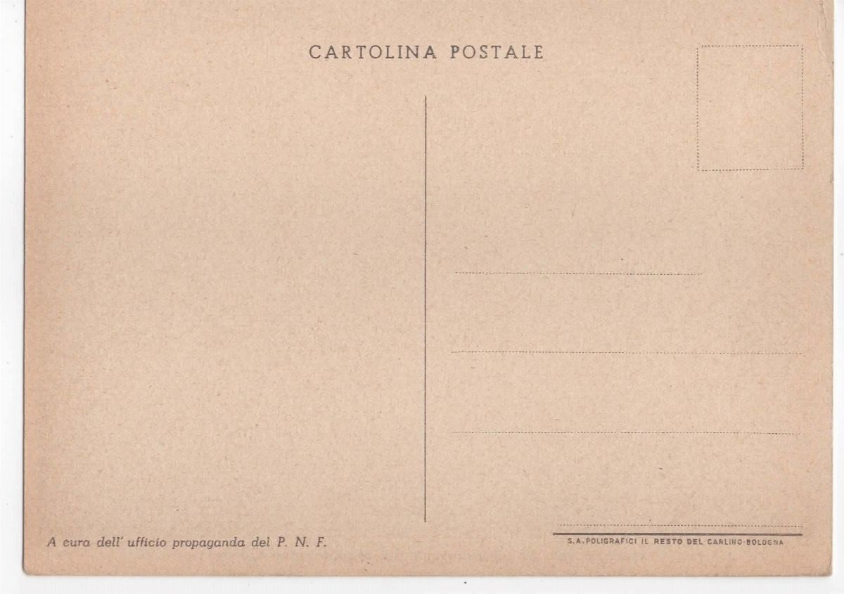 Cartolina Originale Propaganda a Cura del P.n.f.