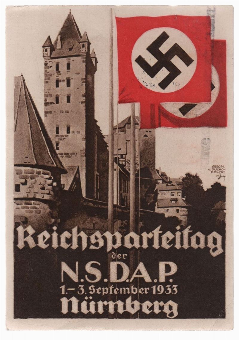 Cartolina Originale Celebrativa Congresso del Partito Dell' Nsdap 1/3 Settembre 1933