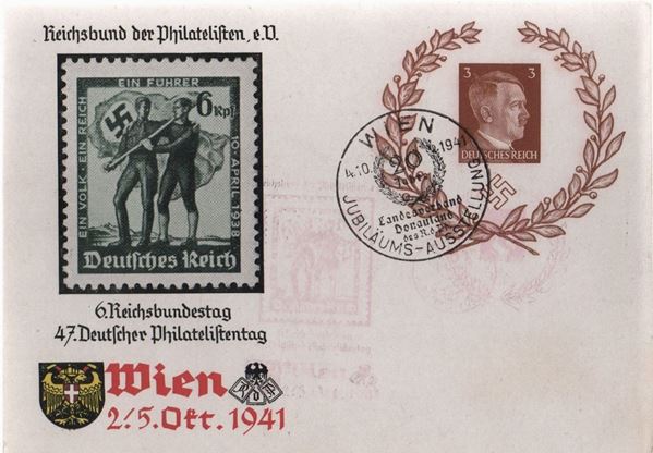 Original postcard Reich association of Philateliftentag
