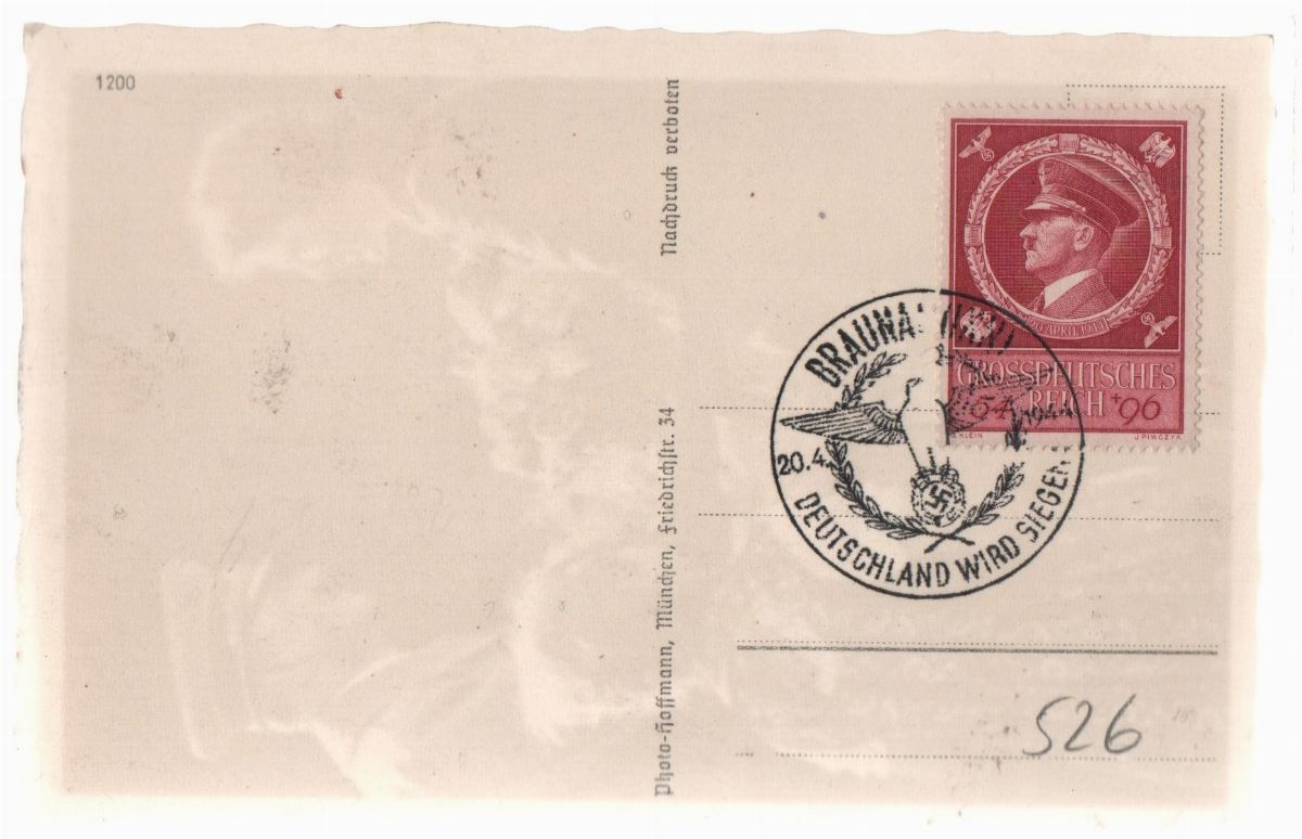 Cartolina Originale Propaganda - Auguri al Fuhrer per il Suo Compleanno