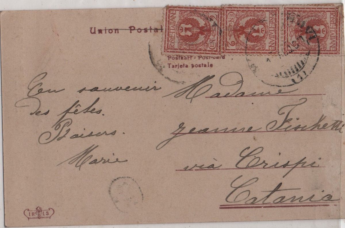 Cartolina commemorativa Novi- Ligure a Giuseppe Garibaldi - 8 agosto 1909